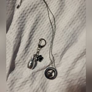 NWOT Pet Sympathy Loss Memorial Necklace Urn Keychain Lot